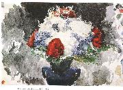 Mikhail Vrubel Flowers in Blue Vase Spain oil painting artist
